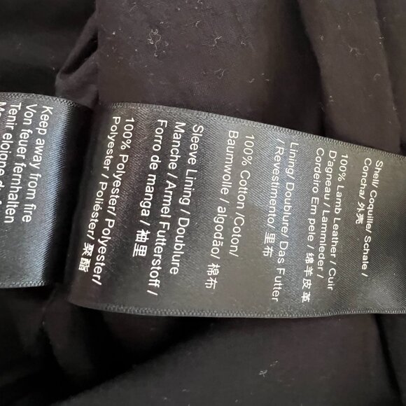 NWT black leather MUUBAA jacket size US10 UK14 EU42 - Picture 10 of 15